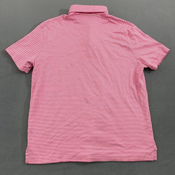 Polo Ralph Lauren Polo Shirt Mens XL Extra Large Striped White Pink Cotton - Picture 9 of 13